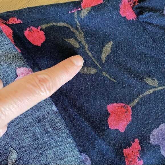 Reformed by REFORMATION X URBAN OUTFITTERS Navy Maxi CutOut Floral Dress Size XS - Picture 14 of 16